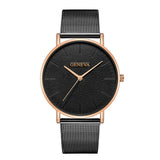 Fashion Black Quartz Watch Women