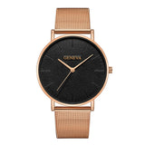 Fashion Black Quartz Watch Women