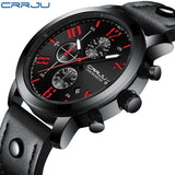CRRJU Big Dial Mens Watches Top Brand Luxury