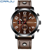 CRRJU Big Dial Mens Watches Top Brand Luxury