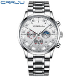 CRRJU Watch Chronograph Auto Date Men's