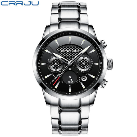 reloj hombre CRRJU Top Brand Luxury Men Watch Waterproof