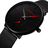 CRRJU Fashion Watch Men Waterproof Slim