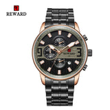 REWARD Chronograph Men Sports Watches Waterproof