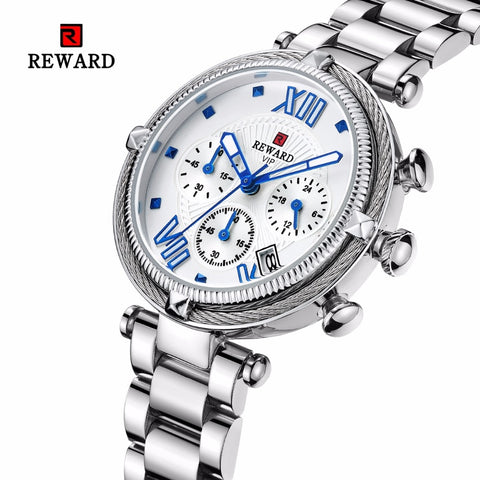REWARD Women's Watches Luxury Silver